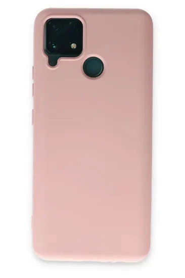 Newface Realme C15 Kılıf Nano içi Kadife Silikon - Pudra resmi