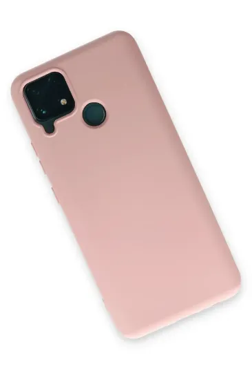 Newface Realme C15 Kılıf Nano içi Kadife Silikon - Pudra resmi