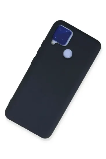 Newface Realme C15 Kılıf Nano içi Kadife Silikon - Lacivert resmi