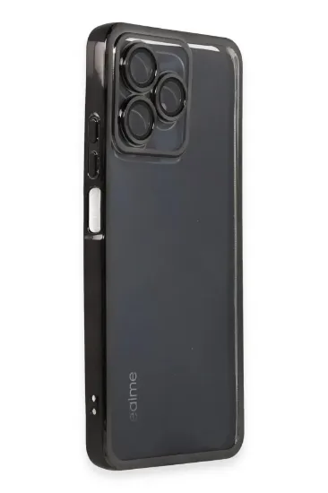 Newface Realme C53 Kılıf Razer Lensli Silikon - Siyah resmi
