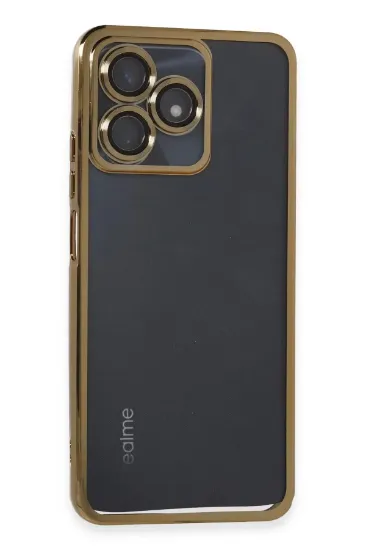 Newface Realme C53 Kılıf Razer Lensli Silikon - Gold resmi