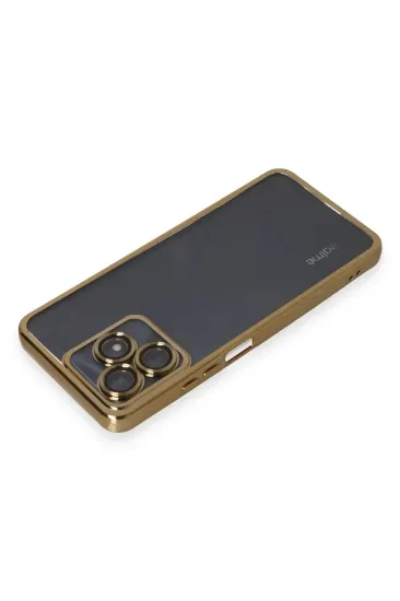 Newface Realme C53 Kılıf Razer Lensli Silikon - Gold resmi