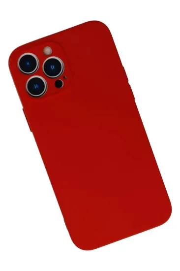 Newface iPhone 13 Pro Kılıf Nano içi Kadife Silikon - Kırmızı resmi