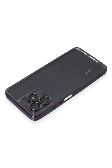 Newface Realme C53 Kılıf Razer Lensli Silikon - Mor resmi