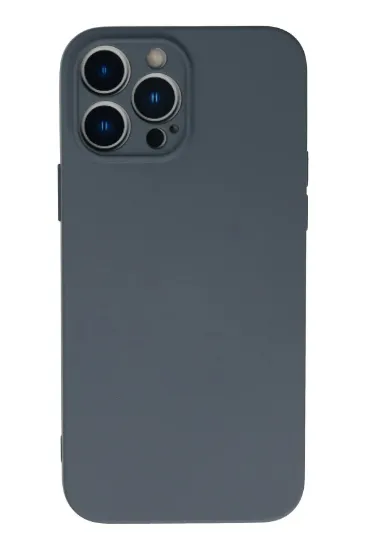 Newface iPhone 13 Pro Kılıf Nano içi Kadife Silikon - Gri resmi