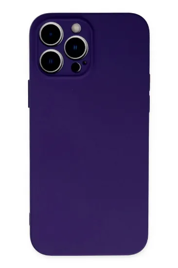 Newface iPhone 13 Pro Kılıf Nano içi Kadife Silikon - Mor resmi