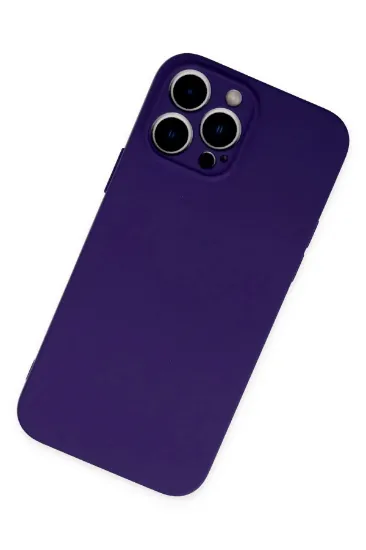 Newface iPhone 13 Pro Kılıf Nano içi Kadife Silikon - Mor resmi