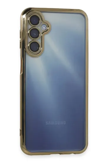 Newface Samsung Galaxy M34 5G Kılıf Razer Lensli Silikon - Gold resmi