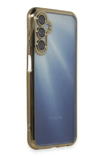 Newface Samsung Galaxy M34 5G Kılıf Razer Lensli Silikon - Gold resmi