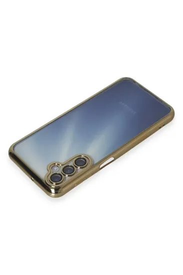 Newface Samsung Galaxy M34 5G Kılıf Razer Lensli Silikon - Gold resmi