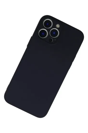 Newface iPhone 13 Pro Kılıf Nano içi Kadife Silikon - Koyu Gri resmi