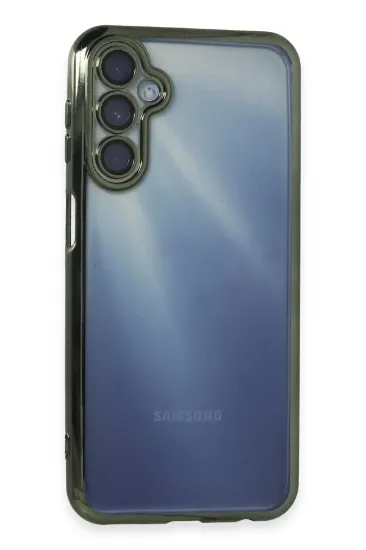 Newface Samsung Galaxy M34 5G Kılıf Razer Lensli Silikon - Yeşil resmi