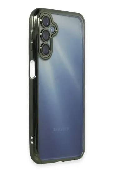 Newface Samsung Galaxy M34 5G Kılıf Razer Lensli Silikon - Yeşil resmi