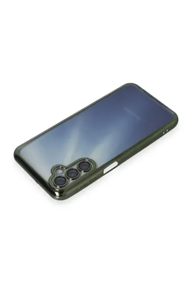 Newface Samsung Galaxy M34 5G Kılıf Razer Lensli Silikon - Yeşil resmi