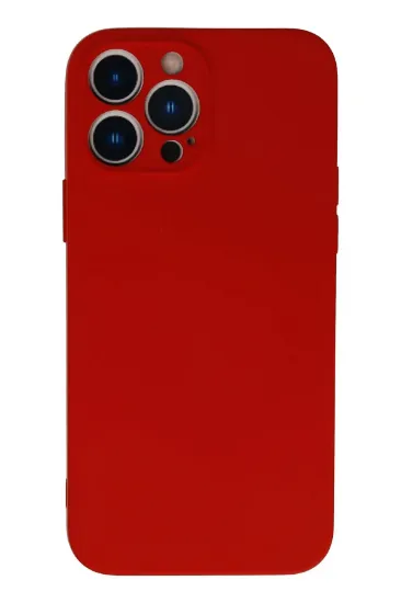 Newface iPhone 13 Pro Max Kılıf Nano içi Kadife Silikon - Kırmızı resmi