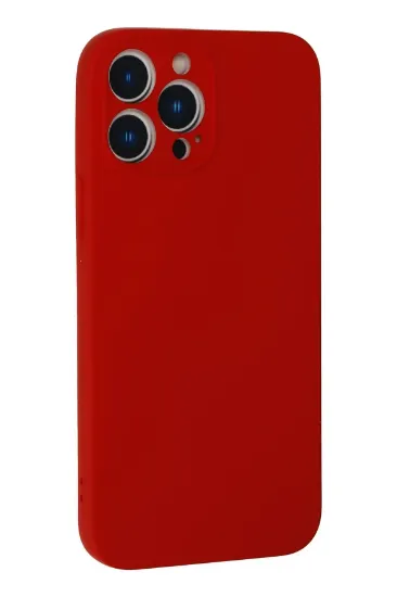 Newface iPhone 13 Pro Max Kılıf Nano içi Kadife Silikon - Kırmızı resmi