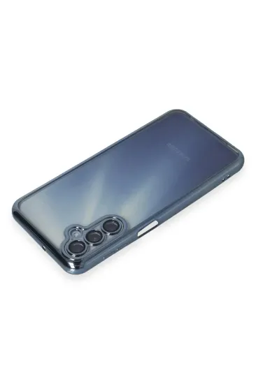 Newface Samsung Galaxy M34 5G Kılıf Razer Lensli Silikon - Açık Mavi resmi