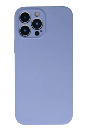 Newface iPhone 13 Pro Max Kılıf Nano içi Kadife Silikon - Lila resmi