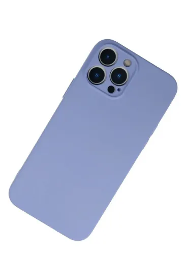 Newface iPhone 13 Pro Max Kılıf Nano içi Kadife Silikon - Lila resmi