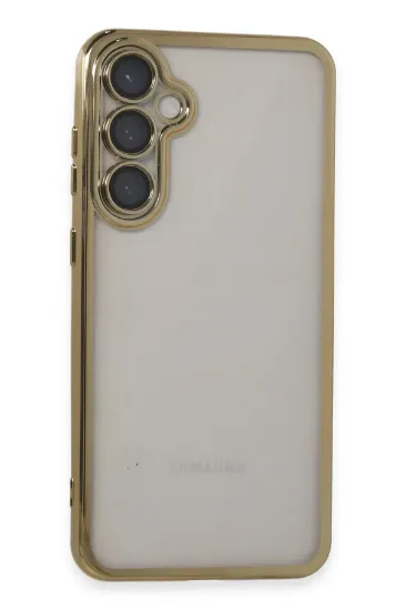 Newface Samsung Galaxy S23 FE Kılıf Razer Lensli Silikon - Gold resmi