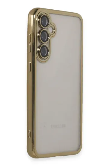 Newface Samsung Galaxy S23 FE Kılıf Razer Lensli Silikon - Gold resmi