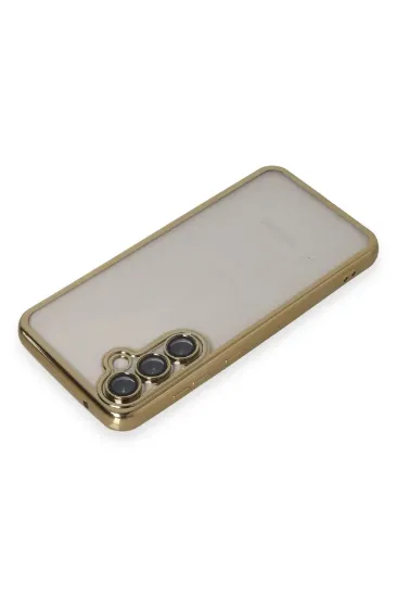 Newface Samsung Galaxy S23 FE Kılıf Razer Lensli Silikon - Gold resmi