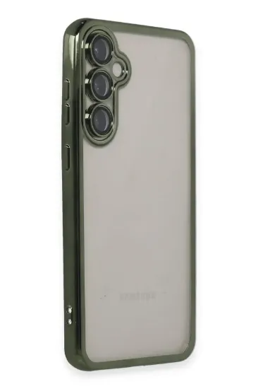 Newface Samsung Galaxy S23 FE Kılıf Razer Lensli Silikon - Yeşil resmi