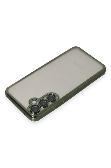 Newface Samsung Galaxy S23 FE Kılıf Razer Lensli Silikon - Yeşil resmi
