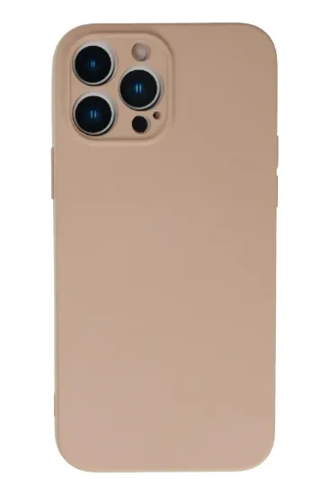 Newface iPhone 13 Pro Max Kılıf Nano içi Kadife Silikon - Pudra resmi