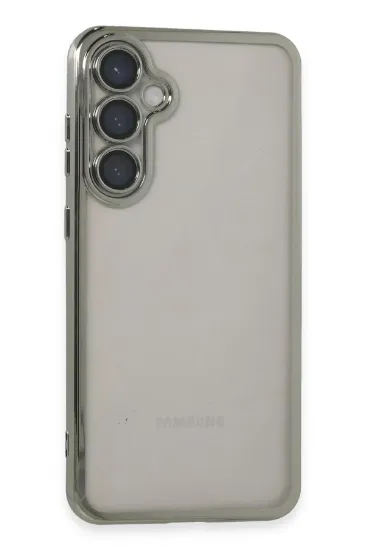 Newface Samsung Galaxy S23 FE Kılıf Razer Lensli Silikon - Gümüş resmi