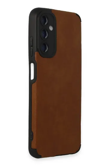 Newface Samsung Galaxy A05S Kılıf Loop Deri Silikon - Kahverengi resmi