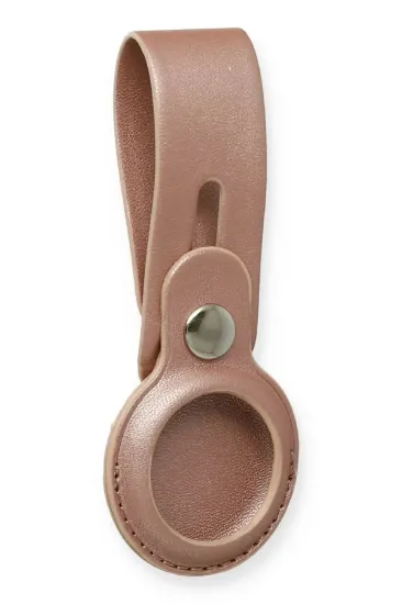 Newface Airtag Askılı Deri Kılıf - Rose Gold resmi