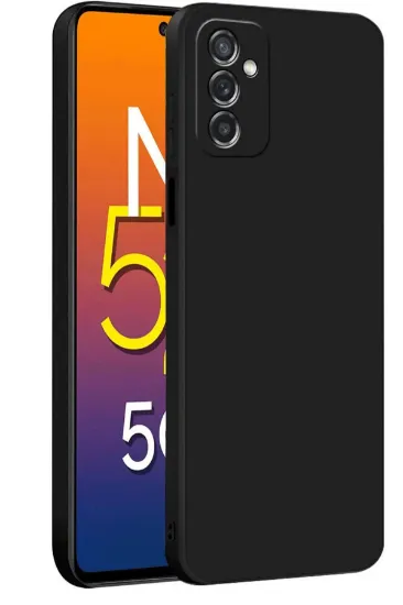 Newface Samsung Galaxy M52 5G Kılıf First Silikon - Siyah resmi
