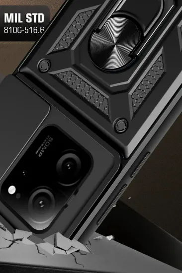 Newface Xiaomi Mi 13T Pro Kılıf Pars Lens Yüzüklü Silikon - Kırmızı resmi