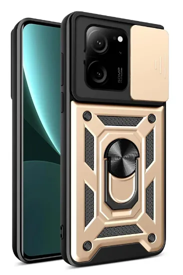 Newface Xiaomi Mi 13T Pro Kılıf Pars Lens Yüzüklü Silikon - Gold resmi