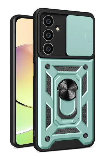 Newface Samsung Galaxy A05 Kılıf Pars Lens Yüzüklü Silikon - Yeşil resmi