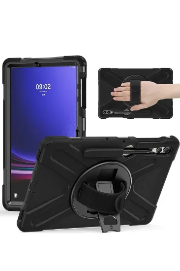 Newface Samsung Galaxy X610 Tab S9 FE Plus 12.4 Kılıf Amazing Tablet Kapak - Siyah resmi