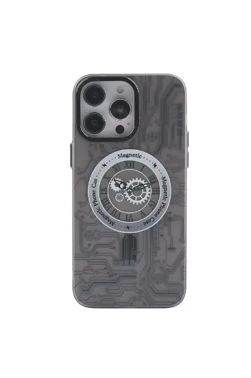Newface iPhone 14 Pro Kılıf Apollo Magneticsafe Desenli Kapak - Apollo Siyah - 1 resmi