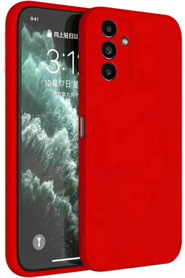 Newface Samsung Galaxy S23 FE Kılıf First Silikon - Kırmızı resmi