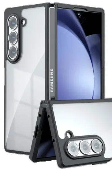Newface Samsung Galaxy Z Fold 5 Kılıf Blur Fold Kapak - Siyah resmi