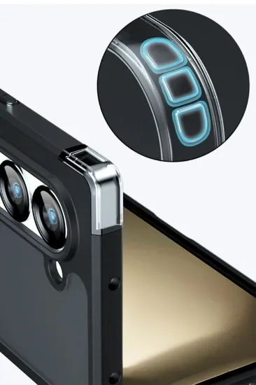 Newface Samsung Galaxy Z Fold 5 Kılıf Blur Fold Kapak - Mat Siyah resmi