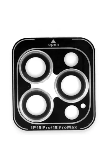 Newface iPhone 15 Pro Max Bind Metal Kamera Lens - Gümüş resmi