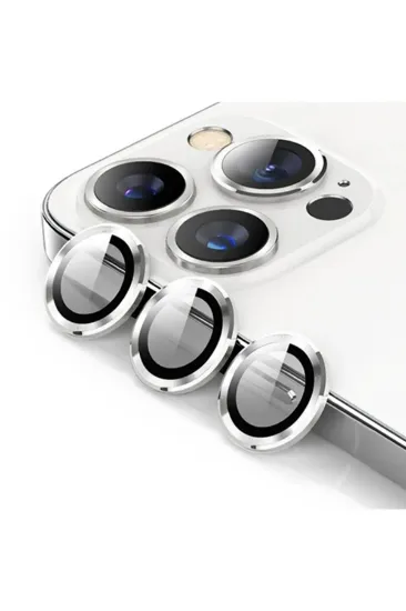 Newface iPhone 15 Pro Max Bind Metal Kamera Lens - Gümüş resmi