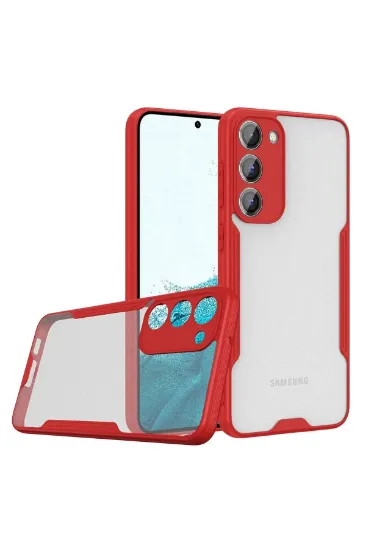 Newface Samsung Galaxy S23 Plus Kılıf Platin Silikon - Kırmızı resmi