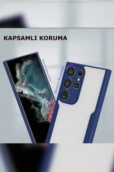 Newface Samsung Galaxy S23 Plus Kılıf Platin Silikon - Lacivert resmi