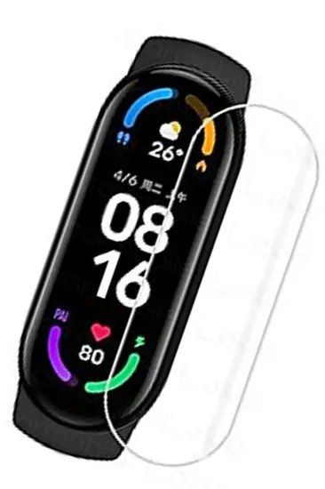 Newface Xiaomi Mi Band 6 Polymer Nano Ekran Koruyucu - Şeffaf resmi