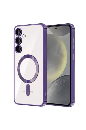 Newface Samsung Galaxy S24 Kılıf Kross Magneticsafe Kapak - Mor resmi