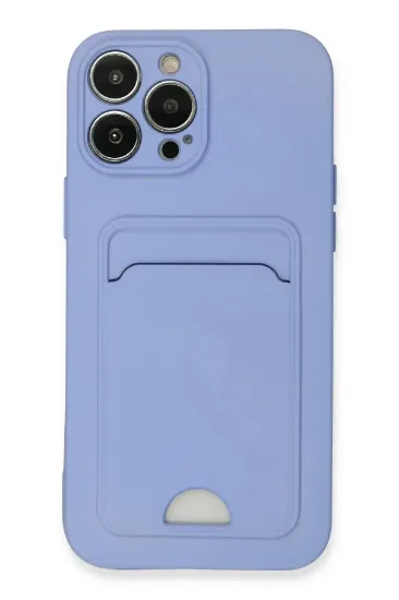 Newface iPhone 13 Pro Max Kılıf Kelvin Kartvizitli Silikon - Lila resmi