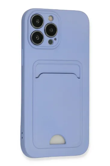Newface iPhone 13 Pro Max Kılıf Kelvin Kartvizitli Silikon - Lila resmi