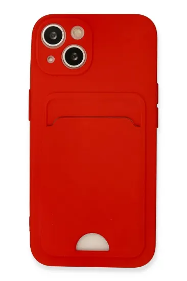 Newface iPhone 13 Kılıf Kelvin Kartvizitli Silikon - Kırmızı resmi
